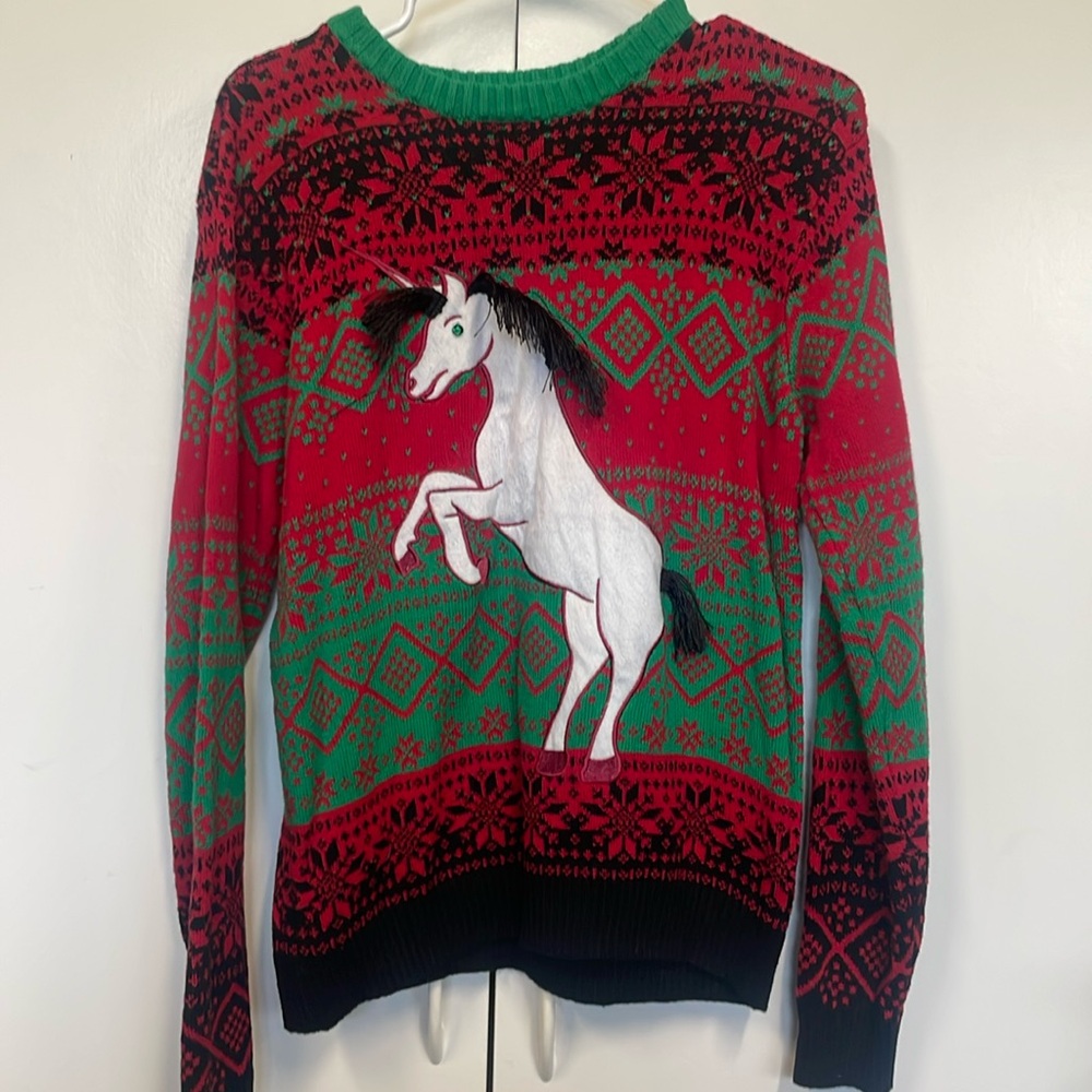 Super ugly Christmas sweater by 33°. Size small.  Holidays. Parties